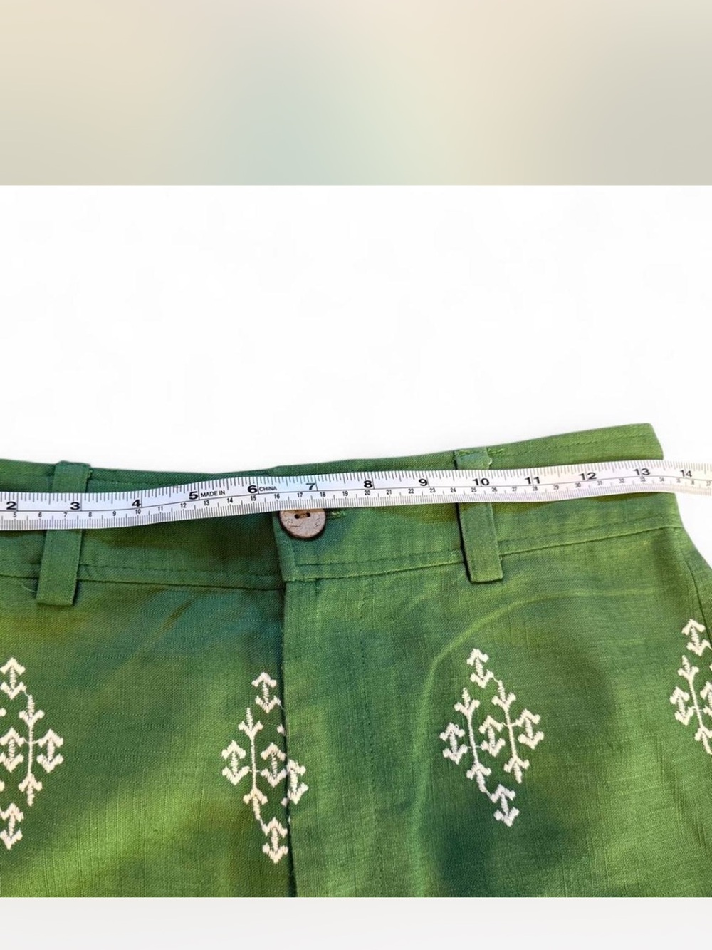 Haute Hippie Green Wide-Leg Embroidered Pants size 4 - Picture 6 of 8